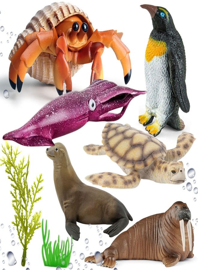 Mallexo Big Size Realistic Underwater Fishes Animal Figures Set for Kids 3+| 6PCs Sea Water Creatures Animals for Boys and Girls Action Figurine Toys Playset Educational & Learning Toy Birthday Gifts - Image 1